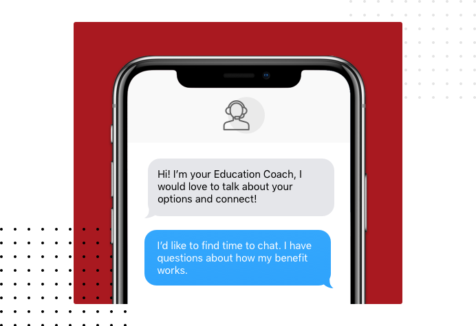 [Text chat with a coach]