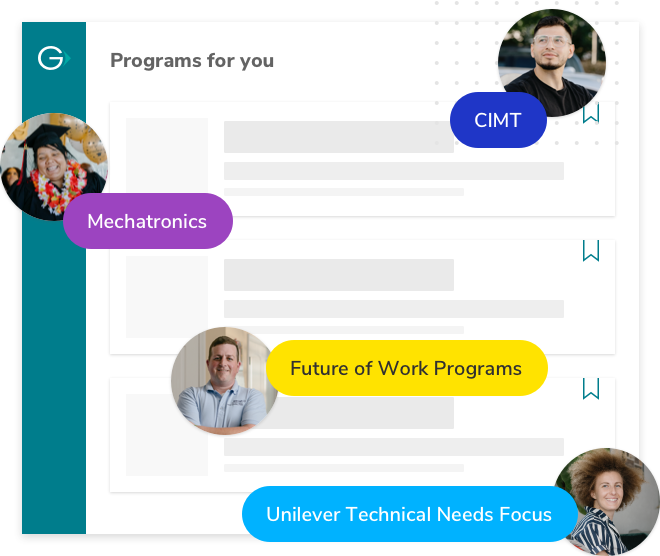 Programs for you include: CIMT, Mechatronics, Future of Work Programs, Unilever's Technical Needs Focus and more.