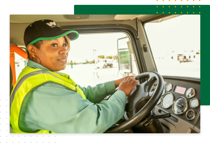 Woman driving a truck