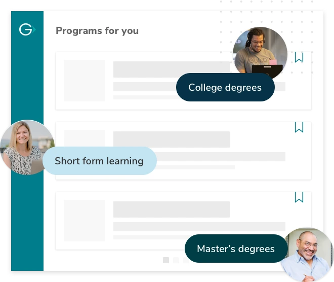 Programs for you: College degrees; Short form learning; Master's degrees
